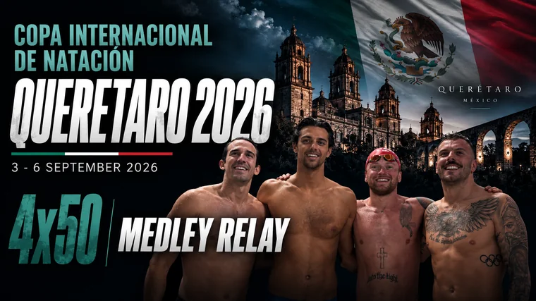 Thomas Ceccon — Copa Internacional de Natación Querétaro 2026 · 4×50 Medley Relay · 1:33.50