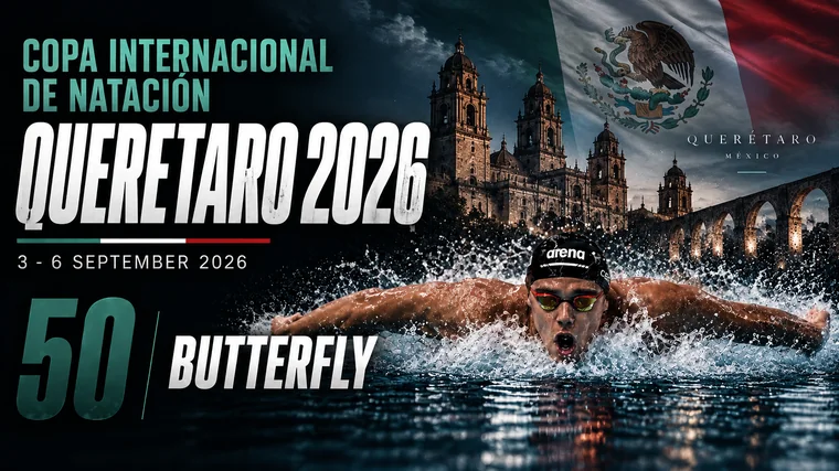 Thomas Ceccon — Copa Internacional de Natación Querétaro 2026 · 50 Butterfly · 23.02